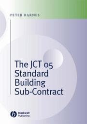 Tapa de The JCT 05 Standard Building Sub-contract