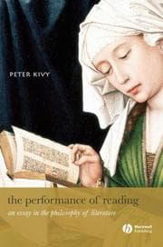 Tapa de The performance of reading