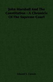 Tapa de John Marshall and the Constitution, a Chronicle of the Supreme Court