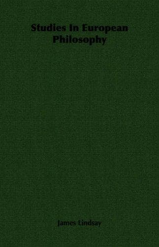 Tapa de Studies In European Philosophy
