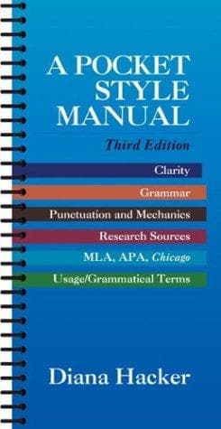 Tapa de A pocket style manual