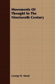 Tapa de Movements Of Thought In The Nineteenth Century