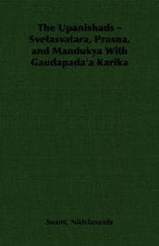 Tapa de The Upanishads - Svetasvatara, Prasna, and Mandukya With Gaudapada'a Karika