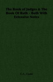 Tapa de The Book of Judges & The Book Of Ruth - Both With Extensive Notes