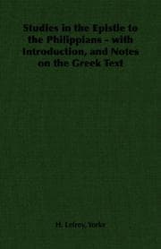Tapa de Studies in the Epistle to the Philippians - with Introduction, and Notes on the Greek Text