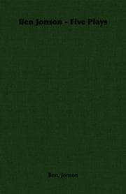 Tapa de Ben Jonson - Five Plays