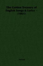 Tapa de The Golden Treasury of English Songs & Lyrics  - (1861)