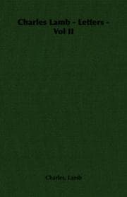 Tapa de Charles Lamb - Letters - Vol II