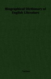 Tapa de Biographical Dictionary of English Literature
