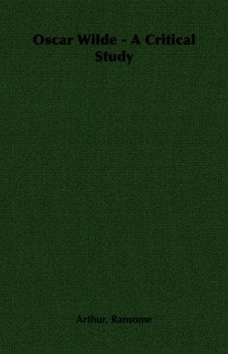 Tapa de Oscar Wilde - A Critical Study
