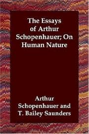 Tapa de The Essays of Arthur Schopenhauer; On Human Nature