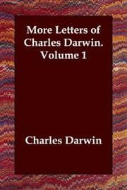 Tapa de More Letters of Charles Darwin.   Volume 1