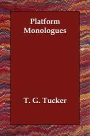 Tapa de Platform Monologues