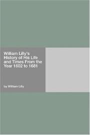 Tapa de William Lilly's History of His Life and Times from the year 1602 to 1681