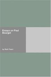 Tapa de Essays On Paul Bourget