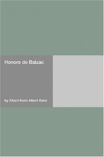 Tapa de Honore de Balzac