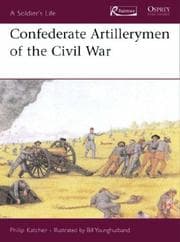 Tapa de Confederate artillerymen of the Civil War