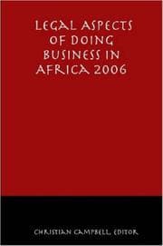 Tapa de Legal Aspects of Doing Business in Africa