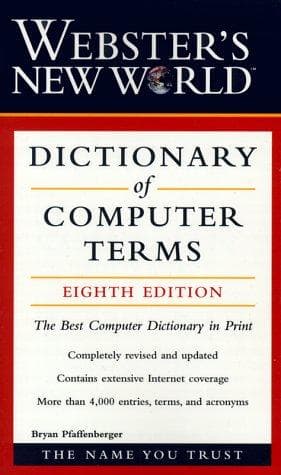 Tapa de Webster's New World Dictionary of Computer Terms, 8th Edition (Dictionary)