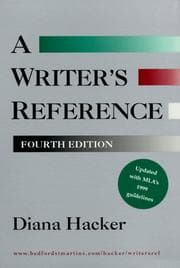 Tapa de Writer's Reference (with 1999 MLA Update)