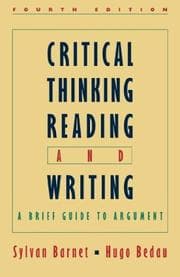 Tapa de Critical thinking, reading, and writing