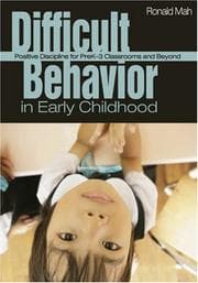 Tapa de Difficult Behavior in Early Childhood
