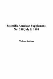 Tapa de Scientific American Supplement, No. 288 July 9, 1881