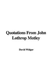 Tapa de Quotations from John Lothrop Motley