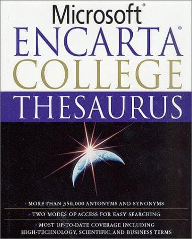 Tapa de Microsoft Encarta college thesaurus