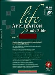Tapa de Life Application Study Bible: New Living Translation, Burgundy, Genuine Leather (Life Application Study Bible: New Living Translation-2)
