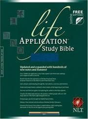 Tapa de Life Application Study Bible: New Living Translation, Leather Like Navy Thumb Indexed (Life Application Study Bible: New Living Translation-2)