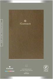 Tapa de iConnect, Compact Silver LeatherLike (Holy Bible, New Living Translation)