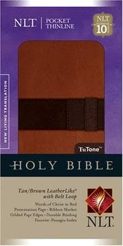 Tapa de Holy Bible: New Living Translation, Tan/Brown, Leatherlike with Belt Loop, Pocket Thinline (Pocket Thinline Bible: Nltse)