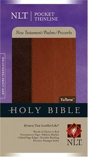 Tapa de Holy Bible: New Living Translation, Brown/Tan TuTone, New Testament With Psalms And Proverbs, Pocket Thinline, Leatherlike (Pocket Thinline Bible: Nltse)