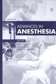 Tapa de Advances in Anesthesia (Advances)