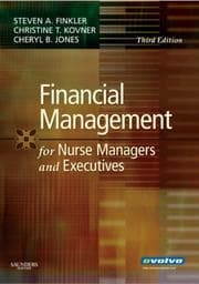 Tapa de Financial management for nurse managers and executives