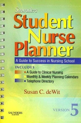 Tapa de Saunders Student Nurse Planner