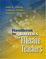 Tapa de Handbook for qualities of effective teachers