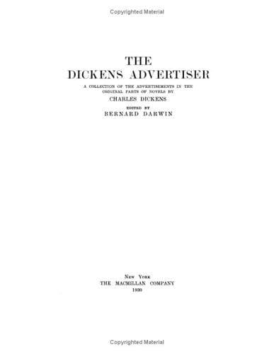 Tapa de The Dickens Advertiser