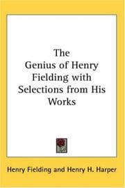 Tapa de The Genius of Henry Fielding with Selections from His Works