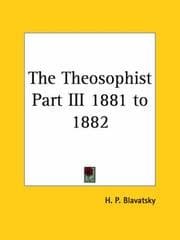 Tapa de The Theosophist 1881-82 (The Theosophist)