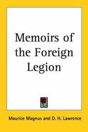 Tapa de Memoirs of the Foreign legion