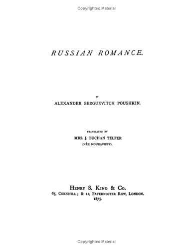 Tapa de Russian Romance
