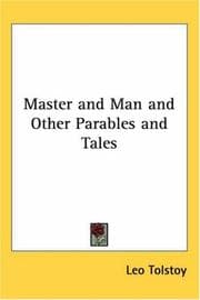 Tapa de Master and Man and other parables and tales