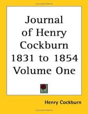 Tapa de Journal of Henry Cockburn 1831 to 1854