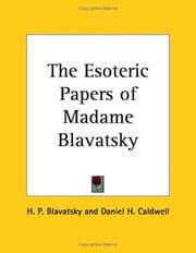 Tapa de The Esoteric Papers of Madame Blavatsky