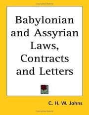 Tapa de Babylonian and Assyrian laws, contracts and letters