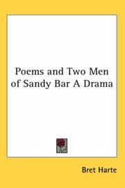 Tapa de Poems and Two Men of Sandy Bar A Drama