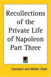 Tapa de Recollections Of The Private Life Of Napoleon