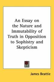 Tapa de An Essay on the Nature and Immutability of Truth in Opposition to Sophistry and Skepticism